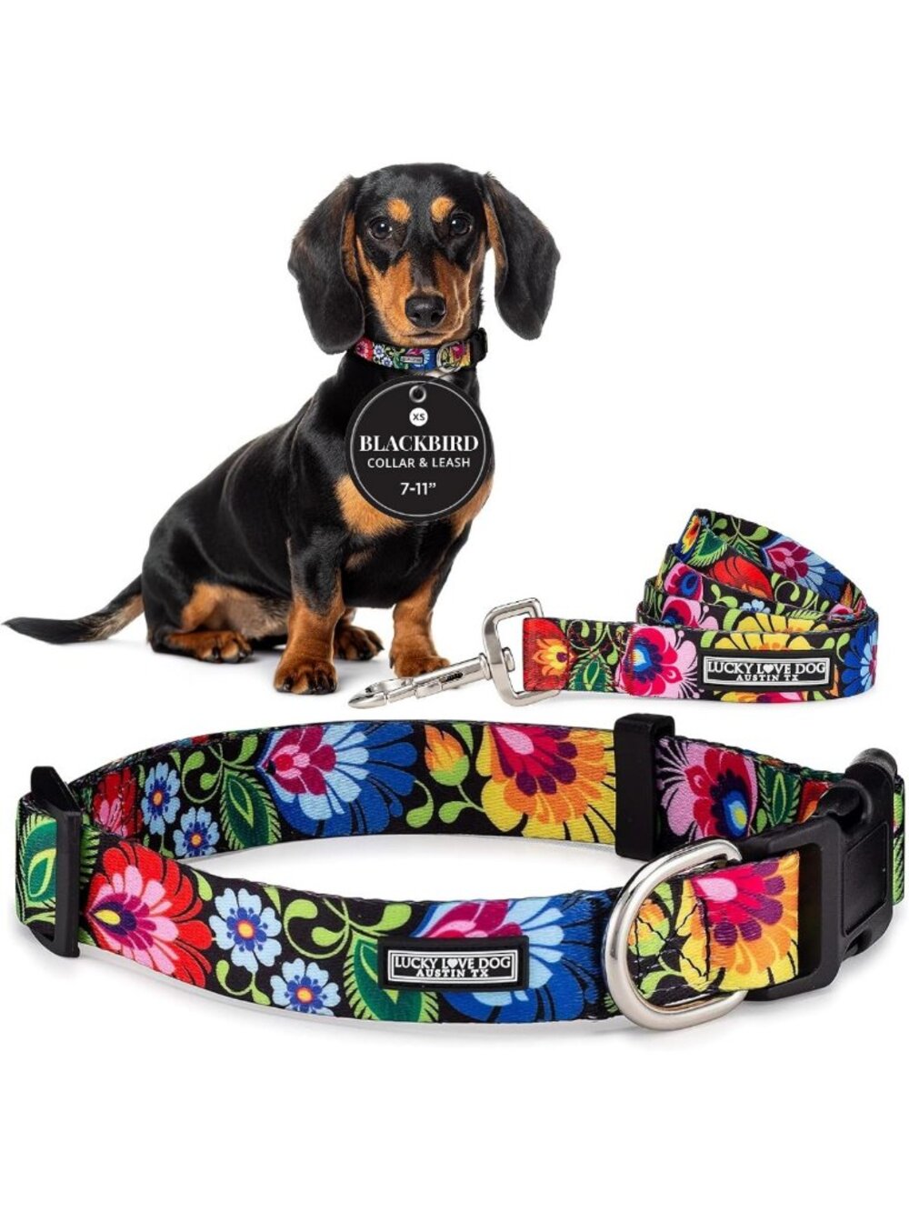 Cute Matching Dog Collar and Leash Set – Stylish Black, X-Small Size, Perfect